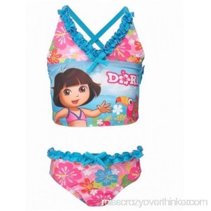 Nickelodeon Baby Girls' Dora 2-Piece Criss Cross Tankini Swimsuit UPF 50+ 18 Months B07BKXGFVV